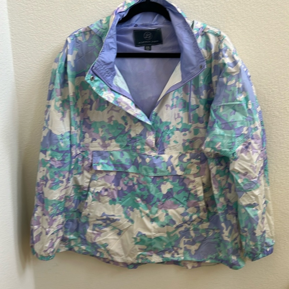 81. LAUREN JAMES PASTEL COLORS WINDBREAKER HOODIE XXL